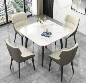 Newly Marble Top Dining Table With 4 Chairs