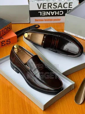 Richwanaz Penny Loafers Brown Leather Luxury 