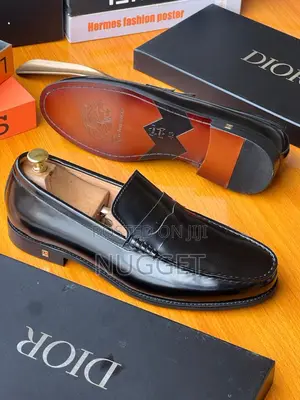 Richwanaz Penny Loafers Black Leather Luxury 