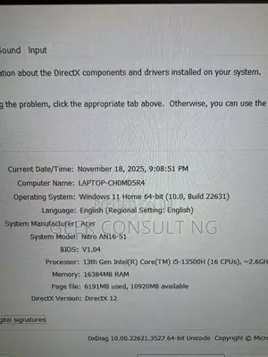 Laptop Acer Nitro 17 16GB Intel Core i5 SSD 1T