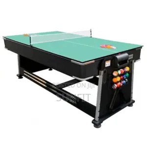 American Fitness 4 In 1 Rotating Snooker Board With Air Hockey Table T