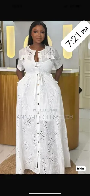 Unique Lace Off White Women Long Dress