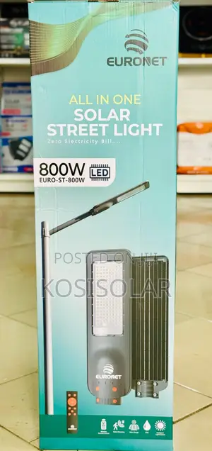 800w Euronet All in 1 Solar Streetlights