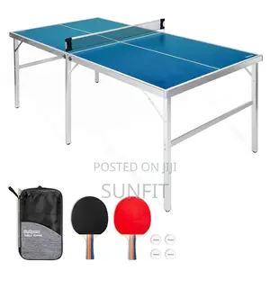 Mid-Size Table Tennis Game Set -Red or Blue