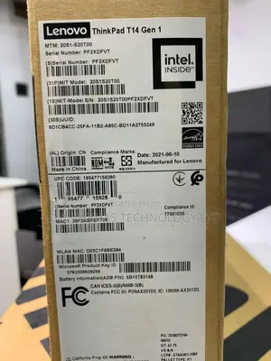 New Laptop Lenovo ThinkPad T14 8GB Intel Core I7 SSD 256GB