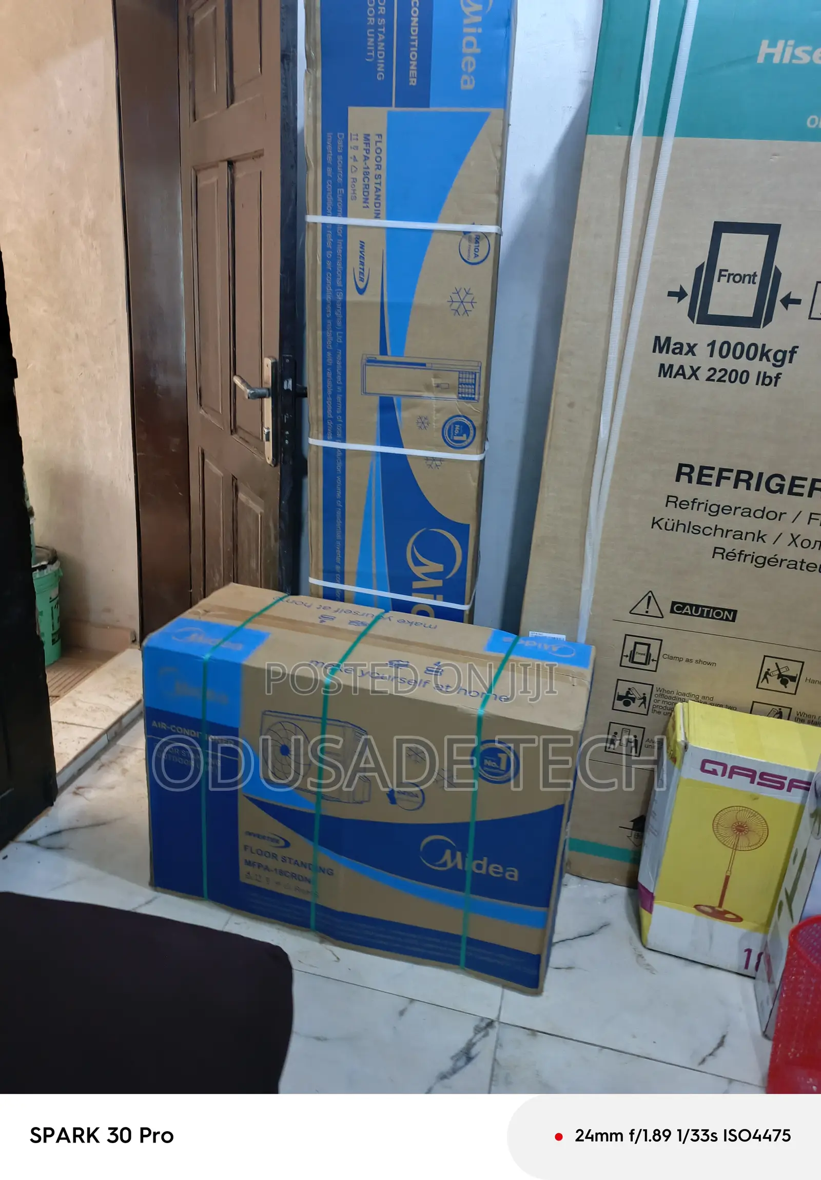 2hp Midea Vertical Cooling Unit Featuring Included Install Kits