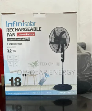 Infinisolar Rechargeable 18-Inch Fan