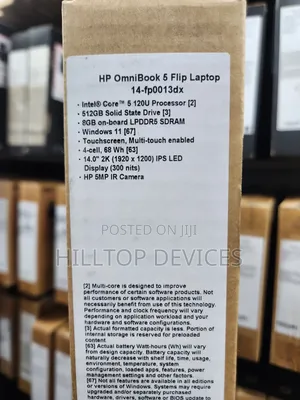 New Laptop HP OmniBook 5 Flip 8GB Intel Core 5 SSD 512GB