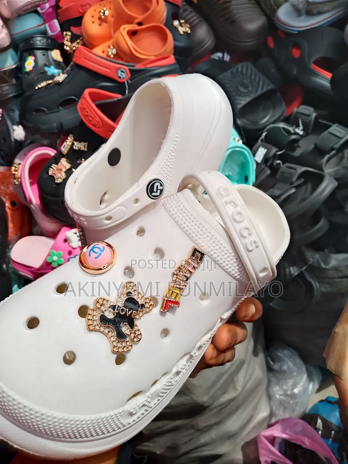 White And Black Crocks