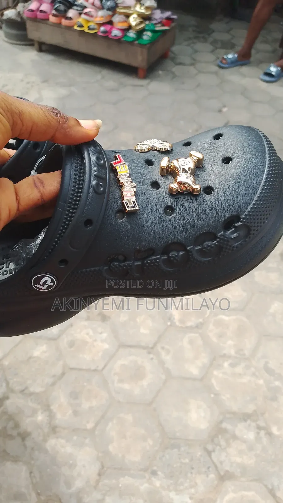 White And Black Crocks