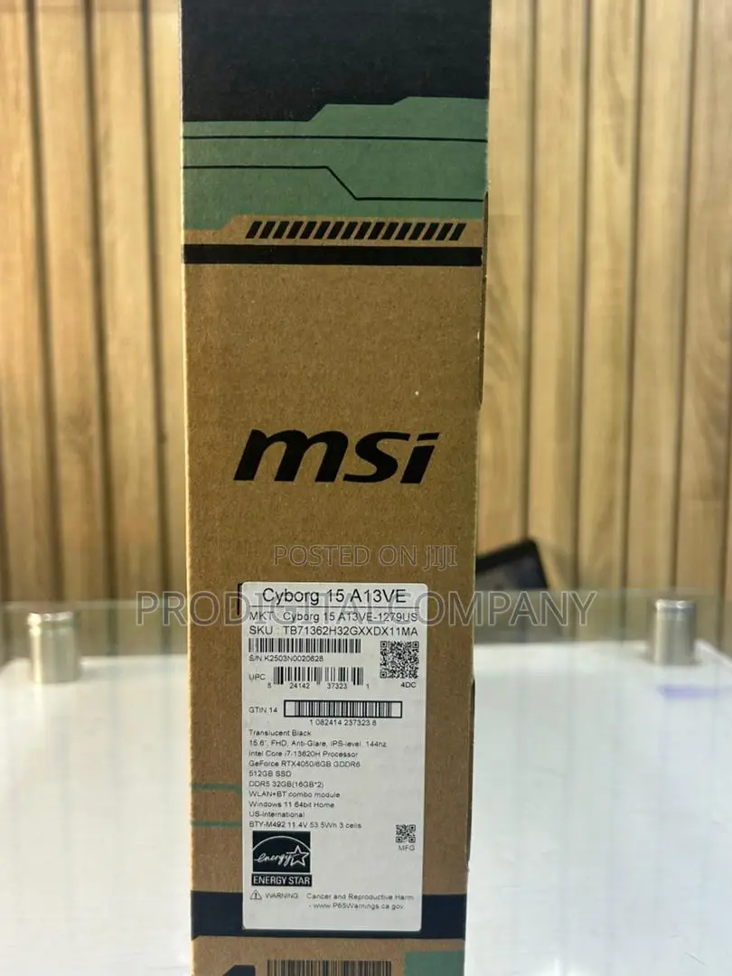 Laptop MSI Cyborg 15 32GB Intel Core i7 SSD 512GB