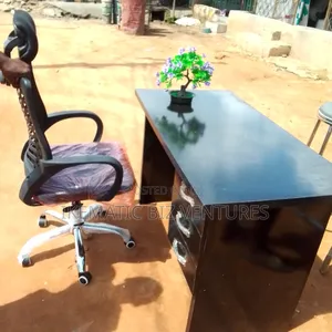 HDF Office Table With 3 Drawers