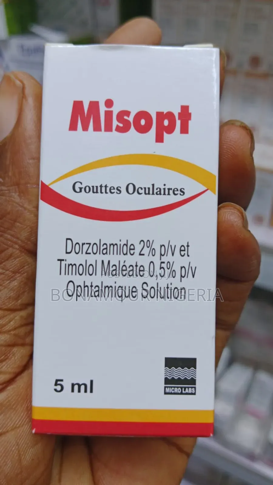 Misopt (Dorzolamide + Timolol) Eye Drops 5ml