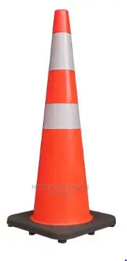 Rubber Base Plastic Traffic Cone