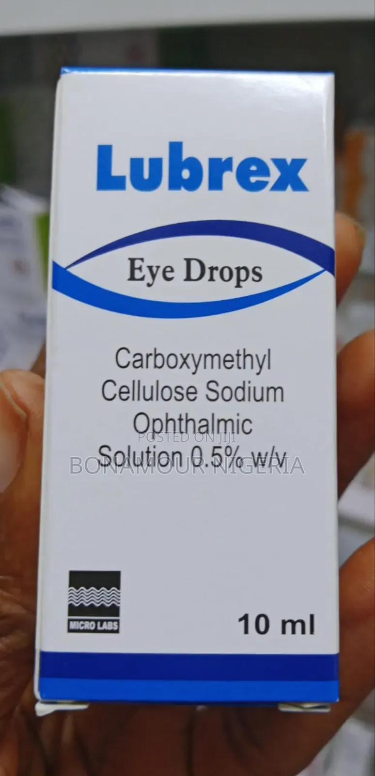 Lubrex (Carboxymethyl Cellulose) Eye Drops 10ml