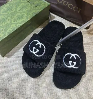 Classic Gucci Fur Interlock Slide 40-46