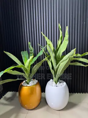Artificial Flower Plant in Fibre Vase