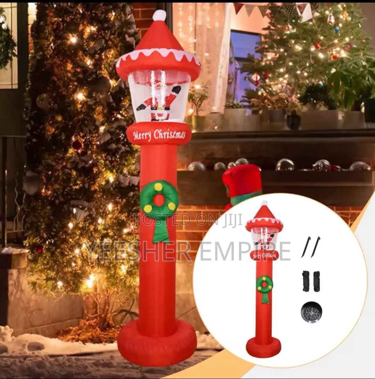 Inflatable Santa Holiday With Light