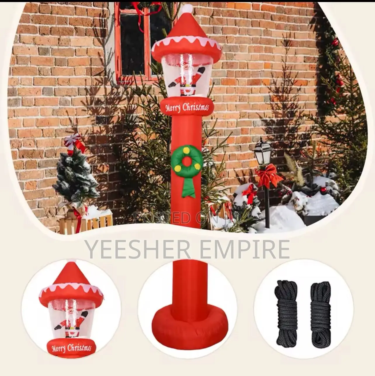 Inflatable Santa Holiday With Light