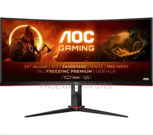 Aoc Cu34g2x 34-inch Curved Frameless Immersive Gaming Monitor