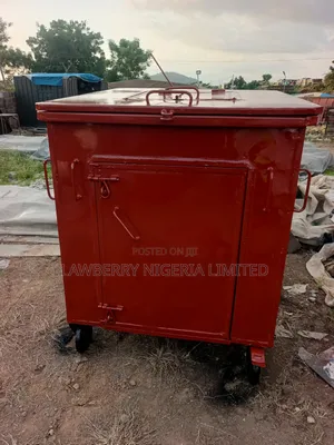 Quality, Durable, and Long Lasting Industrial Waste Bin Painted Red