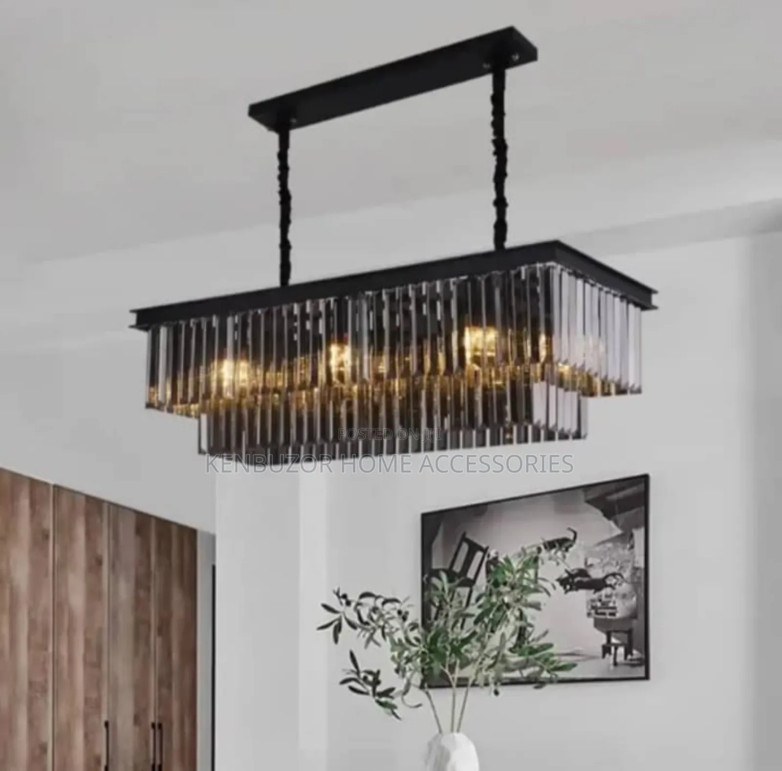 Gold Black Hanging Pendant Light Chandelier