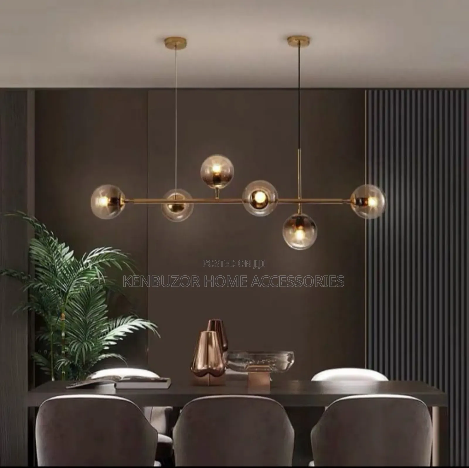 6 Glass Modern Hanging Lamp Chandelier