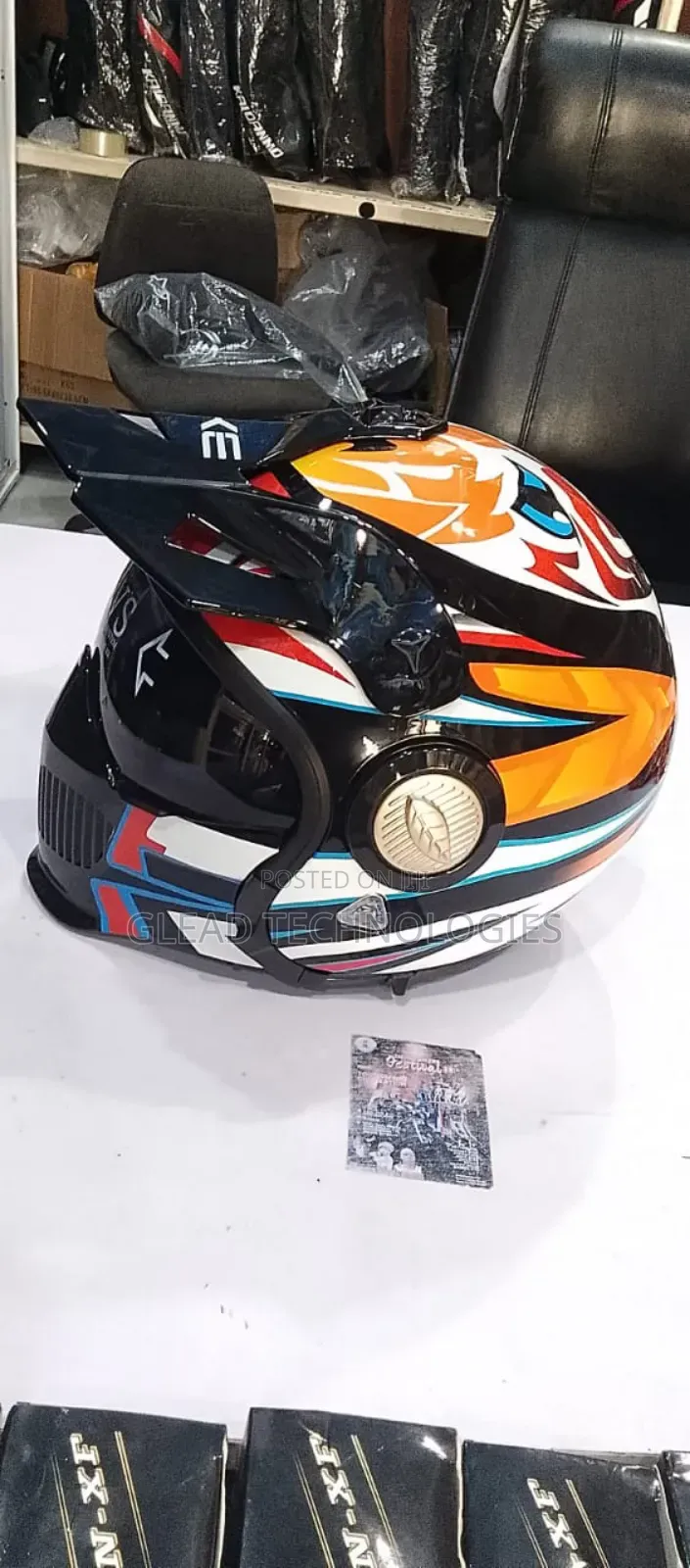 Black Modular Motorcycle Helmet