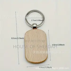 12pcs Blank Wooden Keychains (Key Holder)