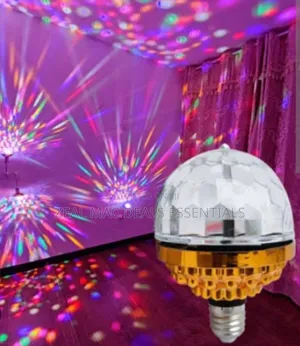 Colorful Rotating Disco Led Light Bulb With a Flexible Lamp Holder