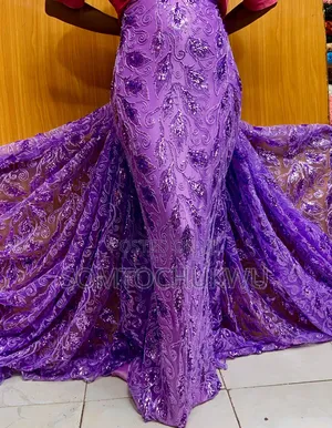 Beautiful Sample Lace With Sequins Design .