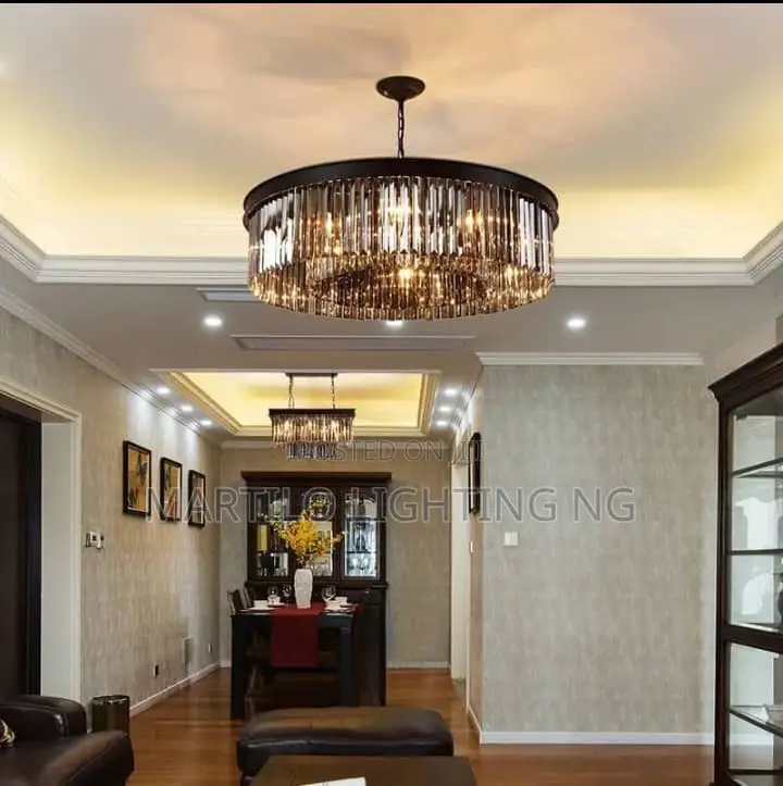Crystal Chandelier Light With Led and Bulb With Remote Control