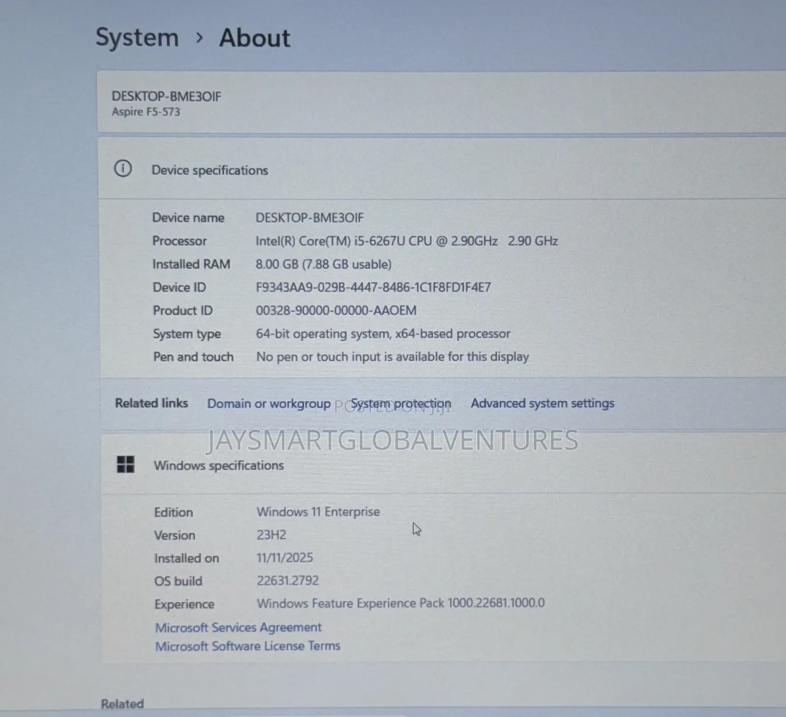Laptop Acer Aspire F5-573 8GB Intel Core i5 HDD 1T