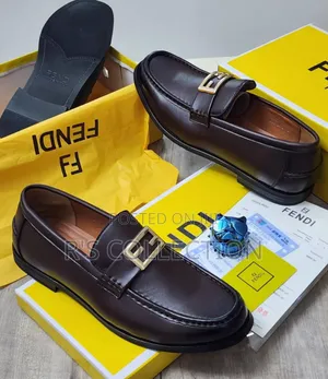 Fendi Luxury Designer Men's Corporate Flat Sole Shoe
