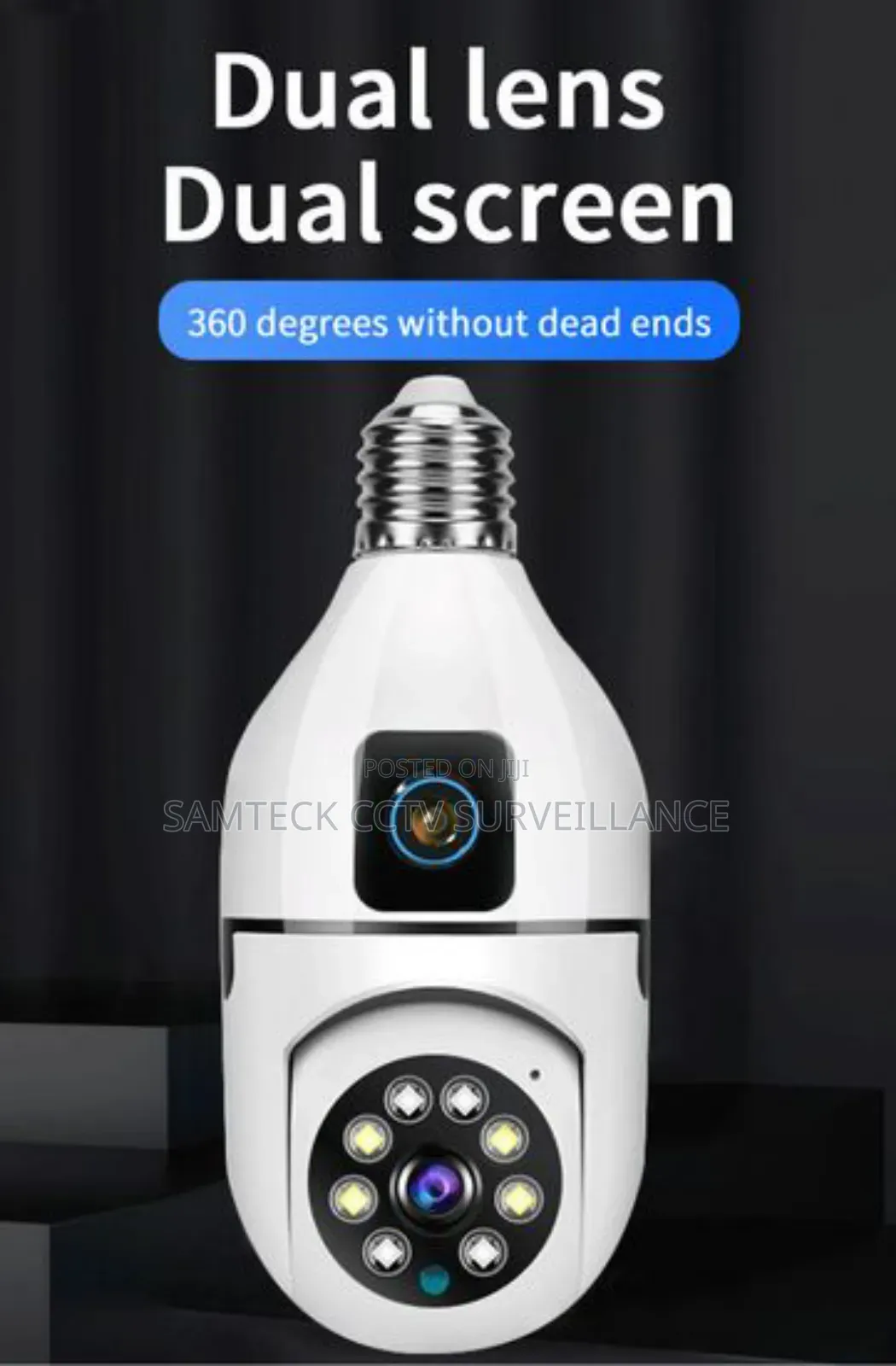 V380 Wifi Smart Bulb Camera Dual Lens
