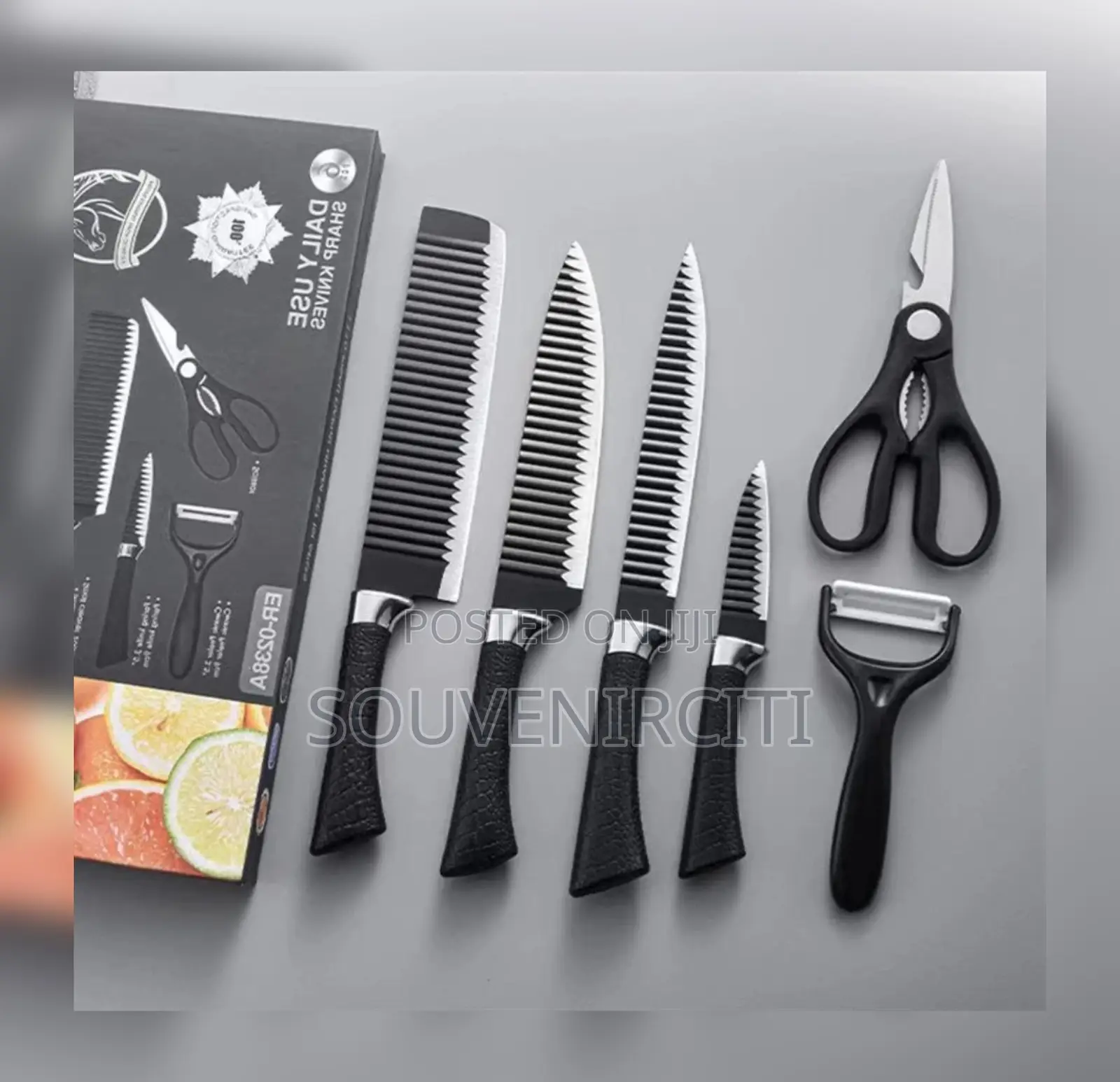 6pcs Wavy Knife Set 6500