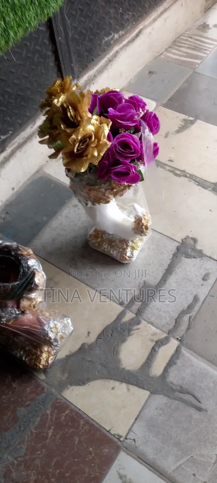 Artificial Flower and Vase Set