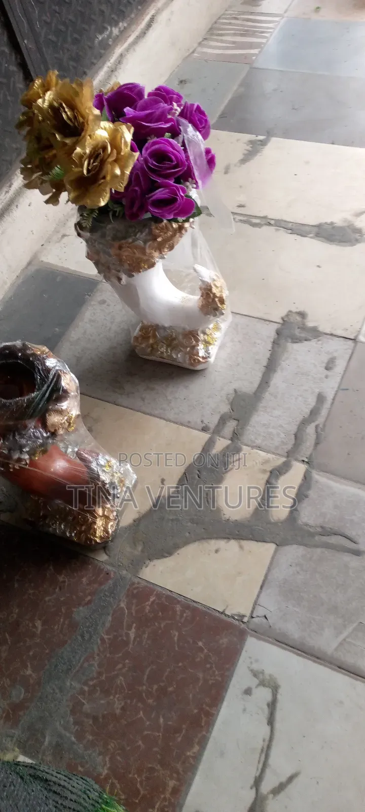 Artificial Flower and Vase Set