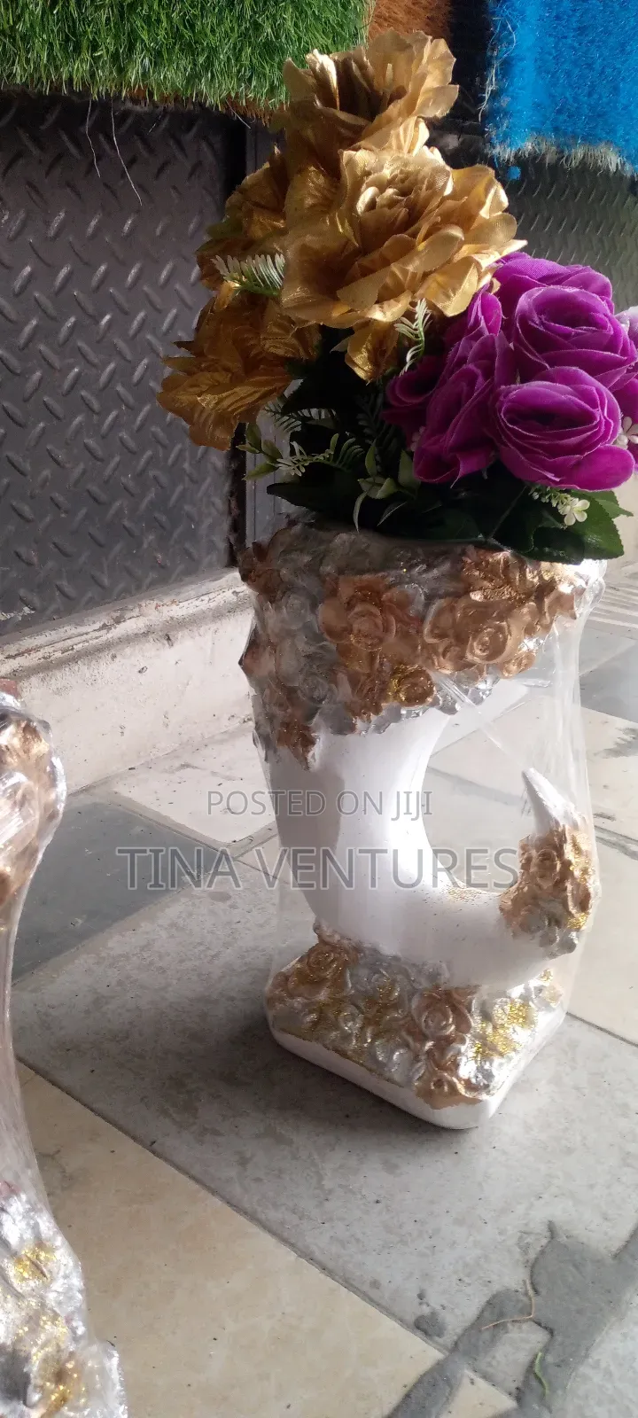 Artificial Flower and Vase Set