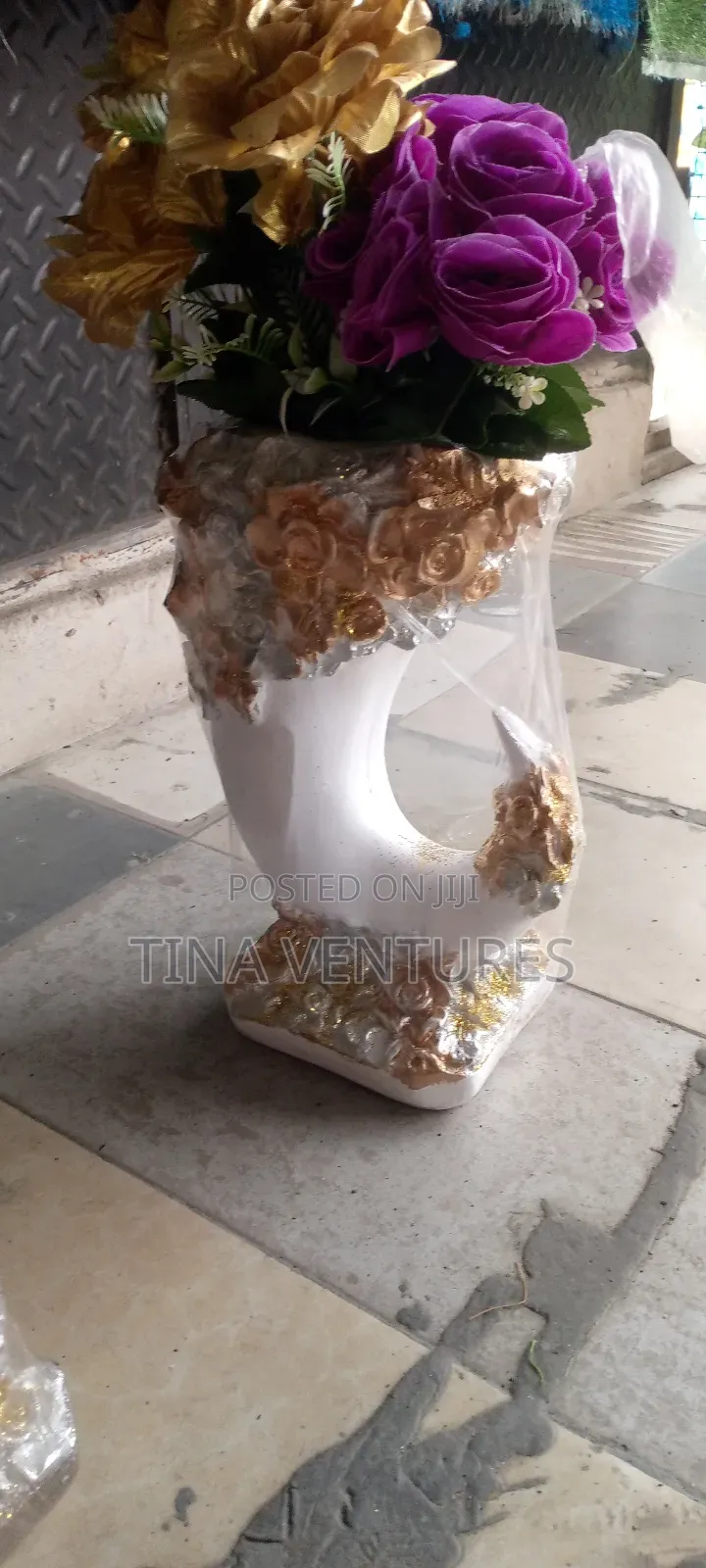 Artificial Flower and Vase Set