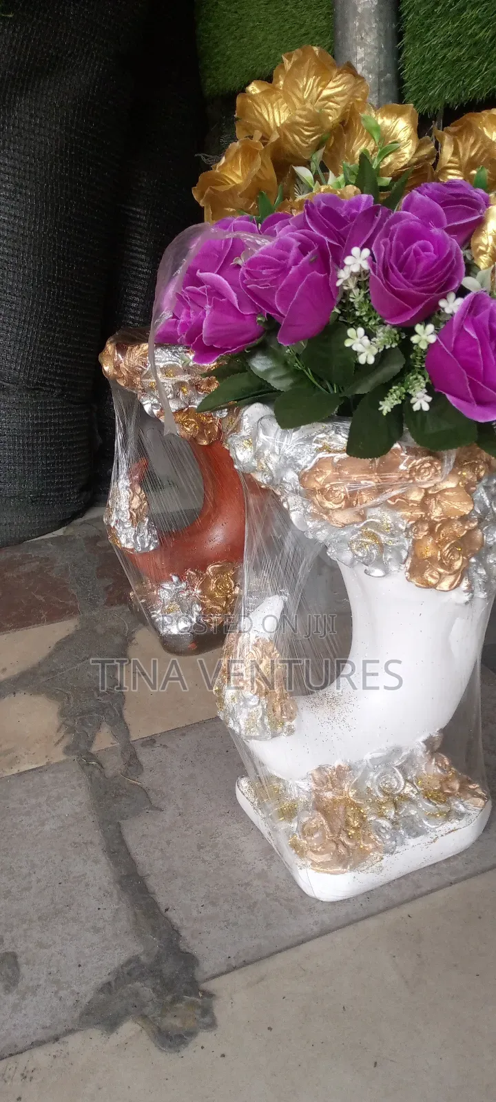 Artificial Flower and Vase Set