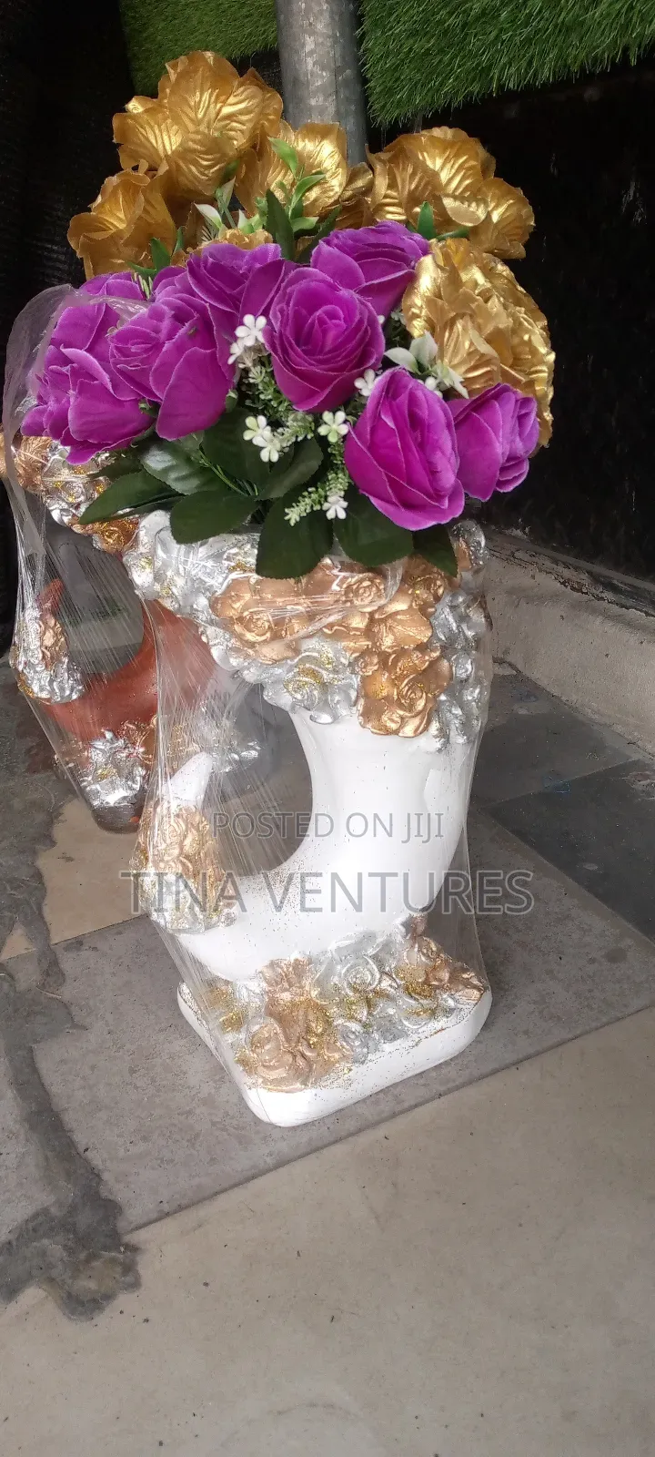 Artificial Flower and Vase Set