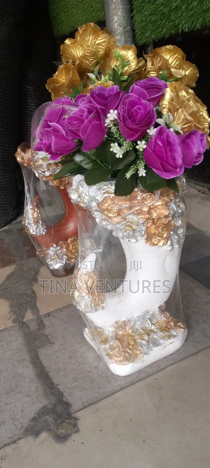 Artificial Flower and Vase Set