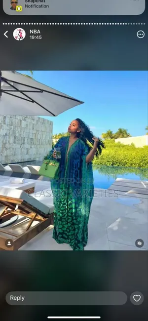 Autumn Printed Maxi Wide Kaftan Dress