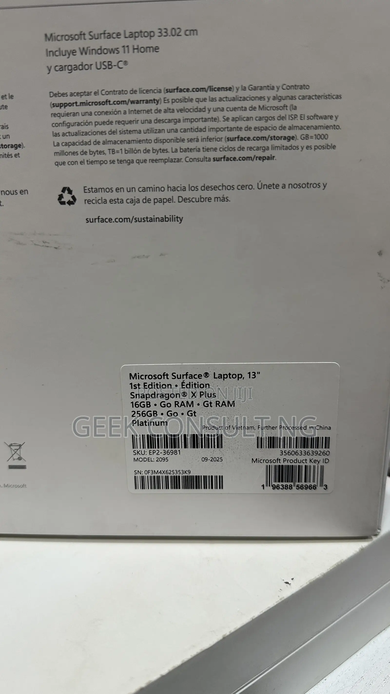 New Microsoft Surface Laptop 7 16GB Qualcomm Snapdragon X Plus 512GB