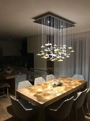 Modern Glass Maple Chandelier