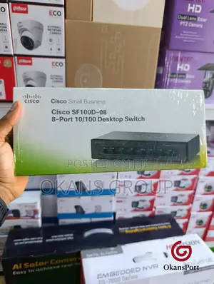 Cisco Sf100d‐08 8 Port 10/100mbps Desktop Switch – Unmanaged Small Bus