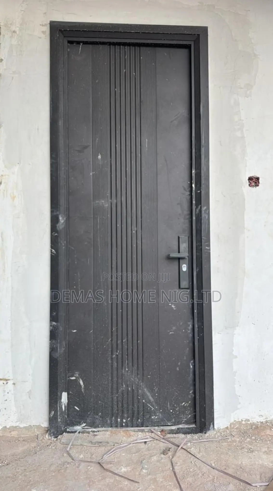 3 by 8ft Steel Door Black
