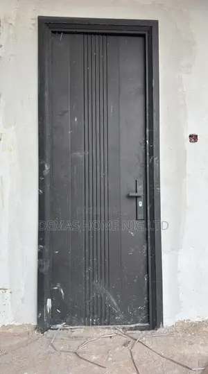 3 by 8ft Steel Door Black