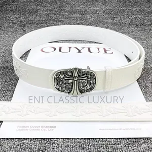 Pure Quality Luxury Men's Belts Chrome Heart Well Banded Package